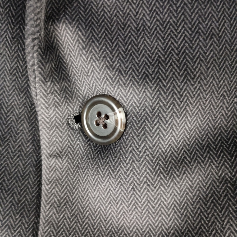 Chaps Velvet Herringbone 42L Mens Charcoal Grey 2-Button Blazer - Picture 2 of 16